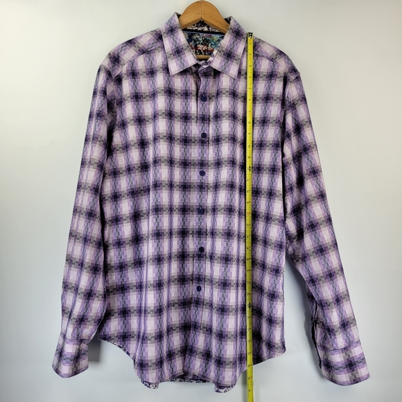 Robert Graham Mens Shirt Size XL Button Up Long Sleeve Flip Cuff - Picture 5 of 13